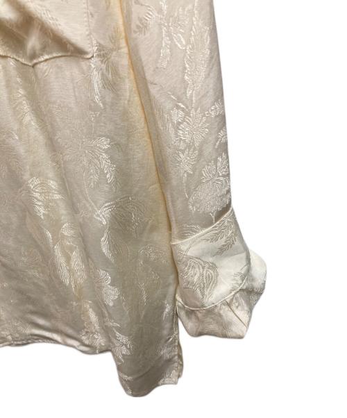 MASSTARD（マスタード）MASSTARD (マスタード) L/S JACQUARD OPEN COLLAR SHIRT アイボリー サイズ:2の古着・服飾アイテム