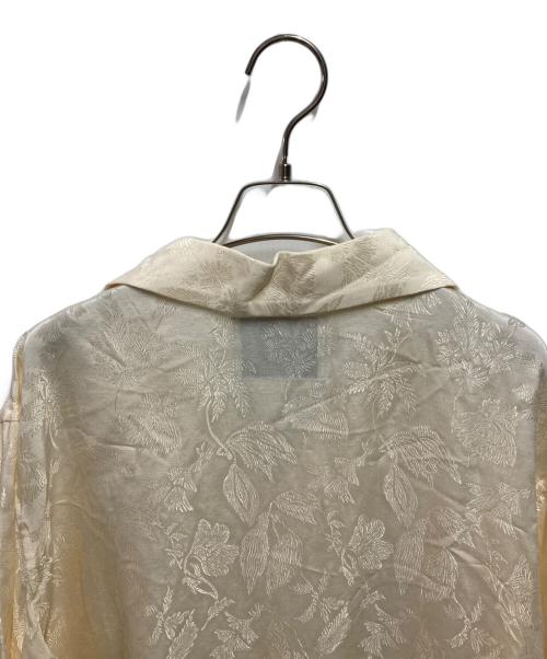 MASSTARD（マスタード）MASSTARD (マスタード) L/S JACQUARD OPEN COLLAR SHIRT アイボリー サイズ:2の古着・服飾アイテム