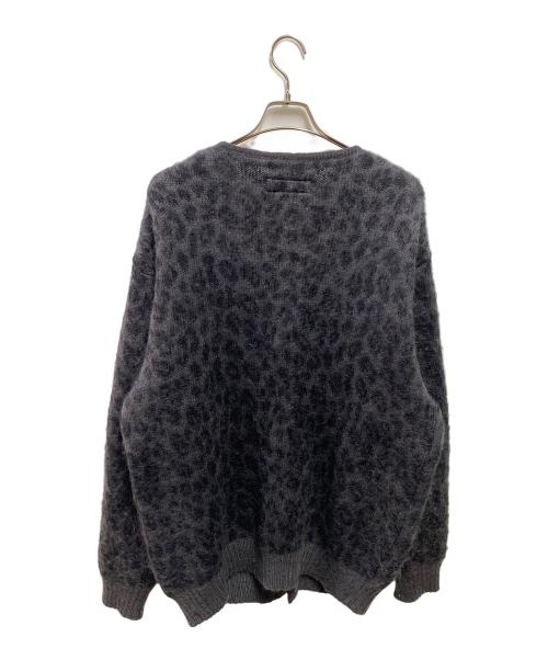 WACKO MARIA（ワコマリア）WACKO MARIA (ワコマリア) LEOPARD HEAVY MOHAIR KNIT CARDIGAN ブラック サイズ:XLの古着・服飾アイテム