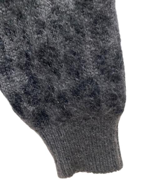 WACKO MARIA（ワコマリア）WACKO MARIA (ワコマリア) LEOPARD HEAVY MOHAIR KNIT CARDIGAN ブラック サイズ:XLの古着・服飾アイテム