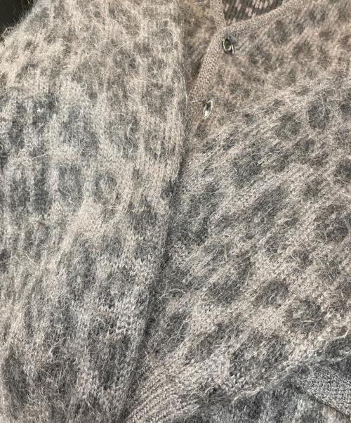 WACKO MARIA（ワコマリア）WACKO MARIA (ワコマリア) LEOPARD HEAVY MOHAIR KNIT CARDIGAN ブラック サイズ:XLの古着・服飾アイテム