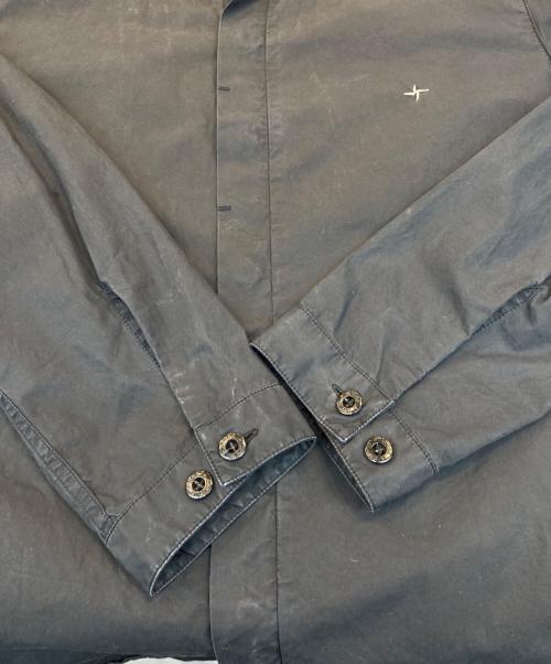 STONE ISLAND（ストーンアイランド）STONE ISLAND (ストーンアイランド) バンドカラーシャツ ブラック サイズ:Ｓの古着・服飾アイテム