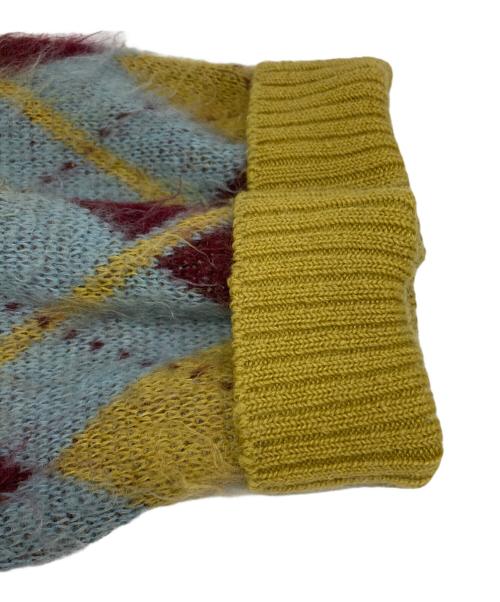 Needles（ニードルズ）Needles (ニードルズ) MOHAIR CARDIGAN ARGYLE ブルー サイズ:Mの古着・服飾アイテム