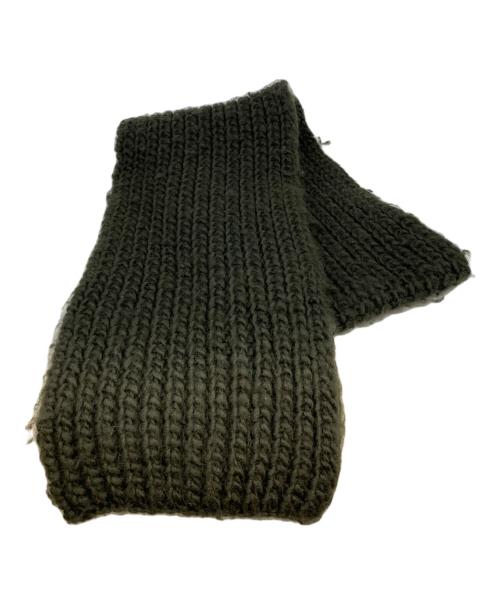 Yohji Yamamoto pour homme（ヨウジヤマモト プールオム）Yohji Yamamoto pour homme (ヨウジヤマモト プールオム) ローゲージウールマフラー グリーンの古着・服飾アイテム