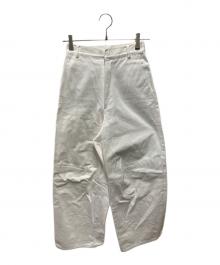 H BEAUTY&YOUTH（エイチ ビューティー&ユース）の古着「コットンツイルバレルパンツ」｜ホワイト