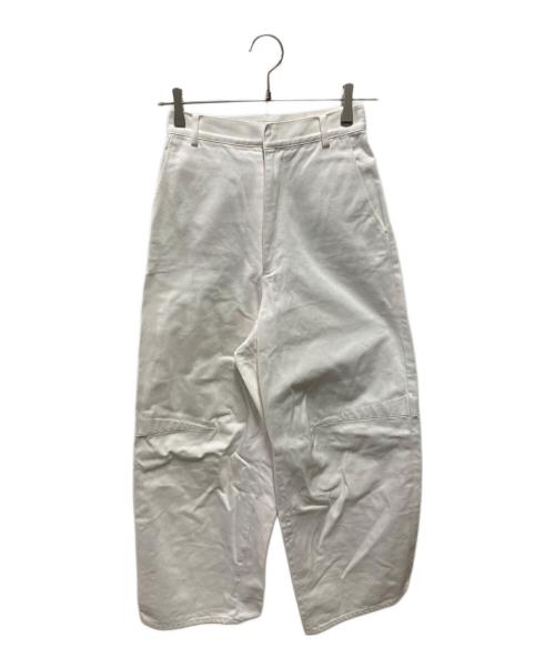 H BEAUTY&YOUTH（エイチ ビューティー&ユース）H BEAUTY&YOUTH (エイチ ビューティー&ユース) コットンツイルバレルパンツ ホワイト サイズ:Sの古着・服飾アイテム