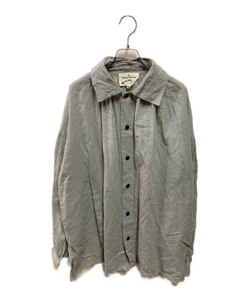 Vivienne Westwood（ヴィヴィアンウエストウッド）Vivienne Westwood (ヴィヴィアンウエストウッド) バルーンスリーブシャツ グレー サイズ:38の古着・服飾アイテム