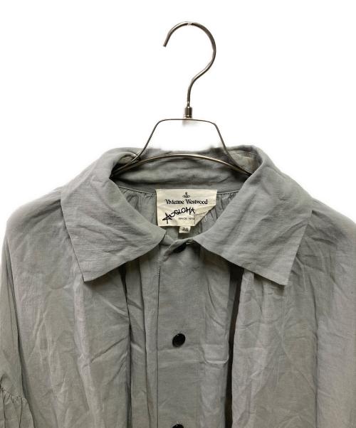 Vivienne Westwood（ヴィヴィアンウエストウッド）Vivienne Westwood (ヴィヴィアンウエストウッド) バルーンスリーブシャツ グレー サイズ:38の古着・服飾アイテム