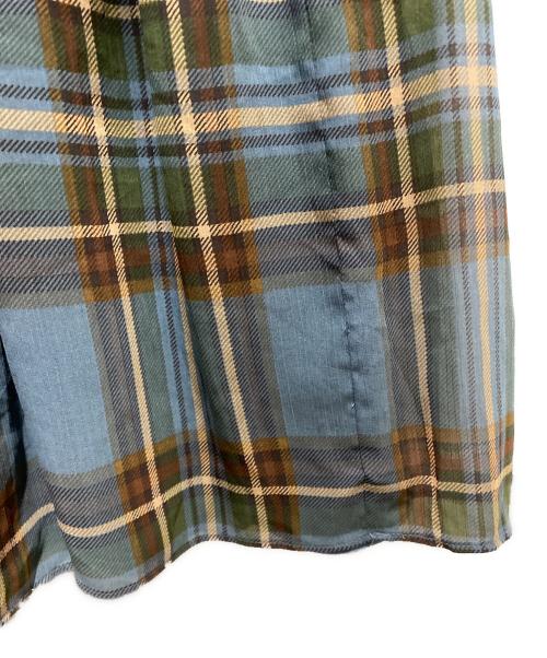 LAUREN RALPH LAUREN（ローレンラルフローレン）LAUREN RALPH LAUREN (ローレンラルフローレン) プラッドタイネックロングワンピース ブラウン サイズ:00の古着・服飾アイテム