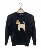 LAUREN RALPH LAURENローレンラルフローレン）の古着「インターシャニット」｜ブラック