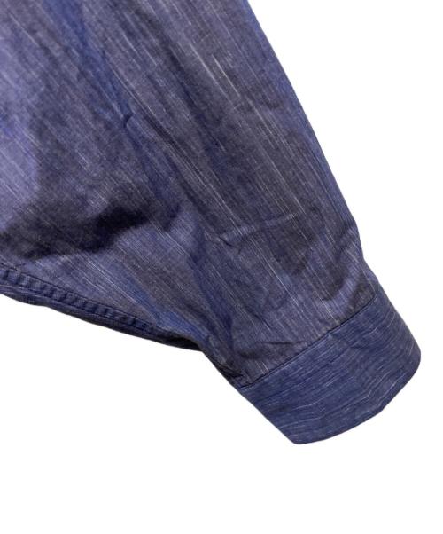 ISSEY MIYAKE（イッセイミヤケ）ISSEY MIYAKE (イッセイミヤケ) バンドカラーシャツ ネイビー サイズ:Ｍの古着・服飾アイテム