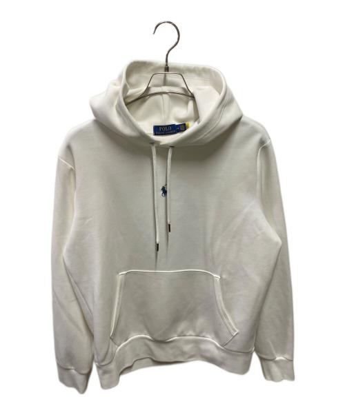 POLO RALPH LAUREN（ポロ・ラルフローレン）POLO RALPH LAUREN (ポロ・ラルフローレン) センターロゴフーディ ホワイト サイズ:Mの古着・服飾アイテム