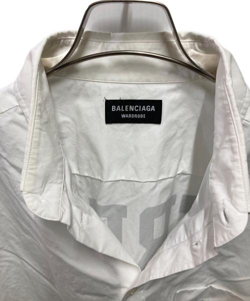 BALENCIAGA（バレンシアガ）BALENCIAGA (バレンシアガ) 21SS FREEバックプリントシャツ ホワイト サイズ:38の古着・服飾アイテム