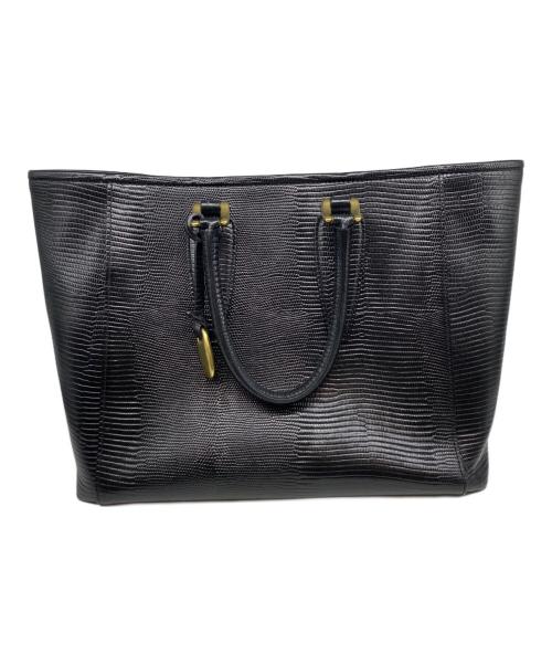 TOFF&LOADSTONE（トフアンドロードストーン）TOFF&LOADSTONE (トフアンドロードストーン) リザードトートバッグ ブラックの古着・服飾アイテム