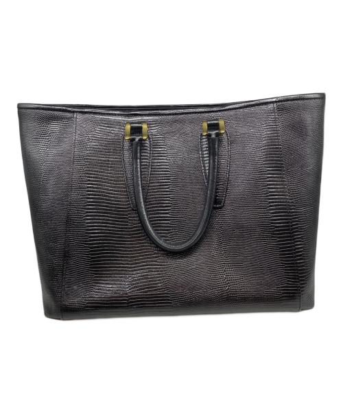 TOFF&LOADSTONE（トフアンドロードストーン）TOFF&LOADSTONE (トフアンドロードストーン) リザードトートバッグ ブラックの古着・服飾アイテム