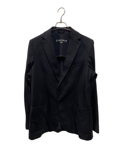 CIRCOLO 1901（チルコロ1901）CIRCOLO 1901 (チルコロ1901) ジャージーセットアップジャケット ブラック サイズ:50/48の古着・服飾アイテム