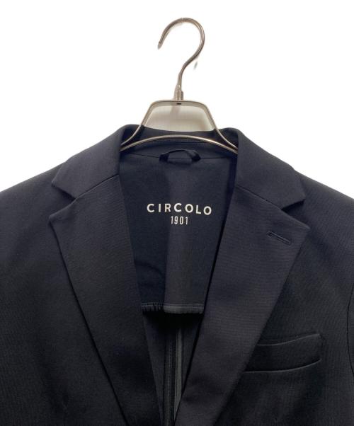 CIRCOLO 1901（チルコロ1901）CIRCOLO 1901 (チルコロ1901) ジャージーセットアップジャケット ブラック サイズ:50/48の古着・服飾アイテム
