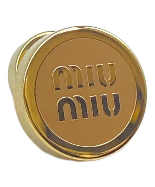 MIU MIU（ミュウミュウ）MIU MIU (ミュウミュウ) エナメルメタル ピアス ベージュの古着・服飾アイテム