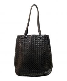 BOTTEGA VENETA（ボッテガベネタ）の古着「イントレチャートトートバッグ」｜ブラウン