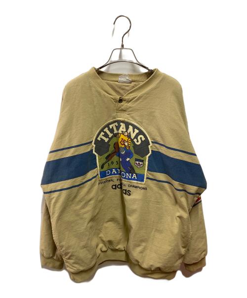 adidas（アディダス）adidas (アディダス) 80's プルオーバージャケット ベージュ サイズ:サイズ詳細参照の古着・服飾アイテム