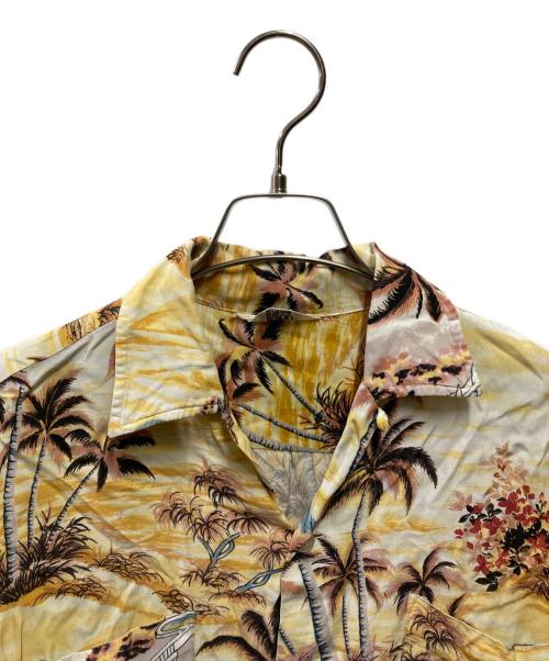 PENNEYS（ペニーズ）PENNEYS (ペニーズ) 推定50-60’s レーヨンアロハシャツ イエロー サイズ:サイズ詳細参照の古着・服飾アイテム