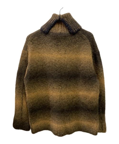 BLAMINK（ブラミンク）BLAMINK (ブラミンク) グラデーションタートルネックニット ブラウン サイズ:38の古着・服飾アイテム