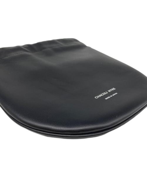 HYKE（ハイク）HYKE (ハイク) chacoli (チャコリ) leather drawstring bag S ブラックの古着・服飾アイテム