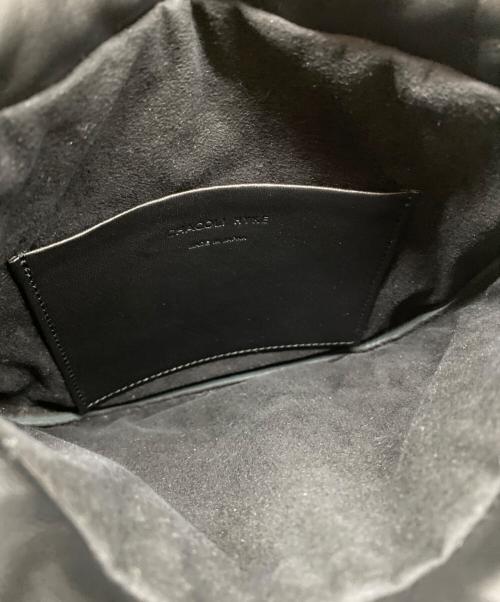 HYKE（ハイク）HYKE (ハイク) chacoli (チャコリ) leather drawstring bag S ブラックの古着・服飾アイテム