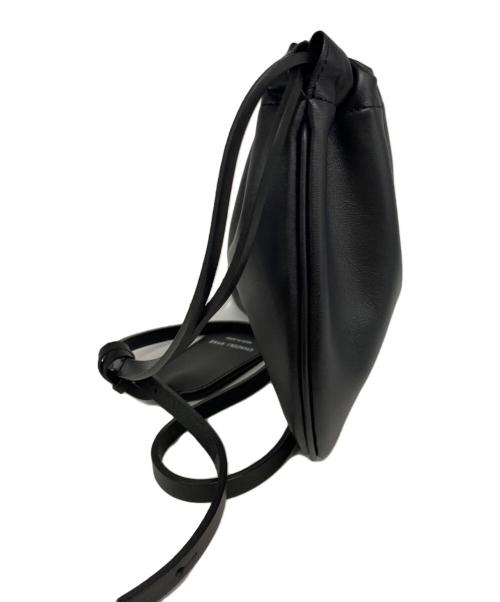 HYKE（ハイク）HYKE (ハイク) chacoli (チャコリ) leather drawstring bag S ブラックの古着・服飾アイテム