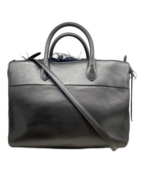 JIL SANDER（ジルサンダー）JIL SANDER (ジルサンダー) 裏ファー2WAYバッグ ブラックの古着・服飾アイテム