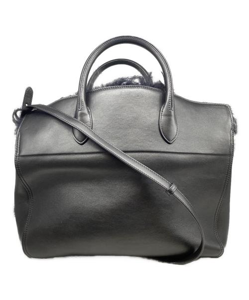 JIL SANDER（ジルサンダー）JIL SANDER (ジルサンダー) 裏ファー2WAYバッグ ブラックの古着・服飾アイテム