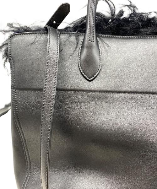 JIL SANDER（ジルサンダー）JIL SANDER (ジルサンダー) 裏ファー2WAYバッグ ブラックの古着・服飾アイテム