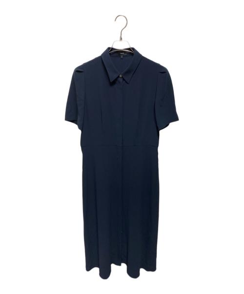 theory（セオリー）theory (セオリー) Powder Crepe CL Dart Shirt DR ネイビー サイズ:8の古着・服飾アイテム