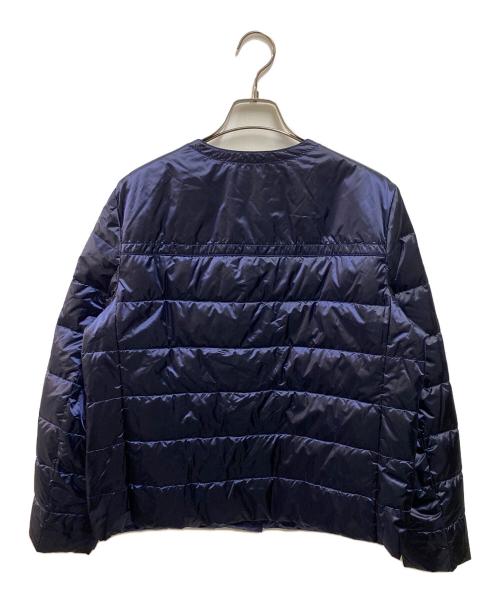 PRADA（プラダ）PRADA (プラダ) ノーカラーダウンジャケット ネイビー サイズ:48の古着・服飾アイテム