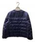 PRADA (プラダ) ノーカラーダウンジャケット ネイビー サイズ:48：70000円