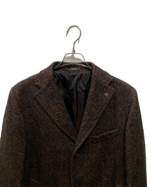 TAGLIATORE（タリアトーレ）TAGLIATORE (タリアトーレ) Herringbone Chester coat ブラウン サイズ:50の古着・服飾アイテム