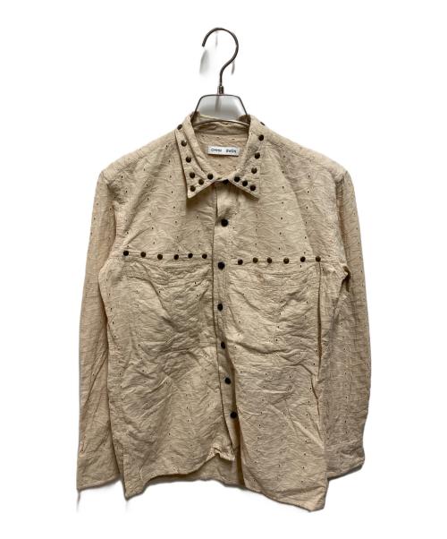CMMN SWDN（コモンスウェーデン）CMMN SWDN (コモンスウェーデン) カットワークシャツ ベージュ サイズ:46の古着・服飾アイテム