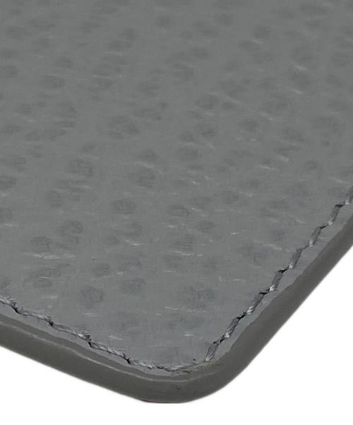 Maison Margiela（メゾンマルジェラ）Maison Margiela (メゾンマルジェラ) グレインレザー カード&コインケース ミニウォレット スカイブルーの古着・服飾アイテム