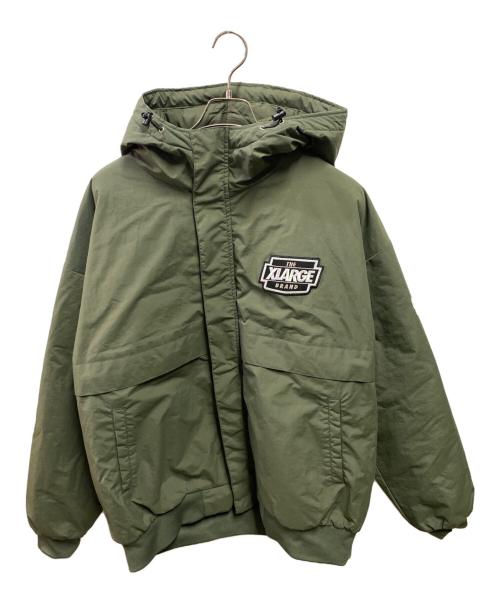 X-LARGE（エクストララージ）X-LARGE (エクストララージ) NYLON PUFFER JACKE グリーン サイズ:XLの古着・服飾アイテム