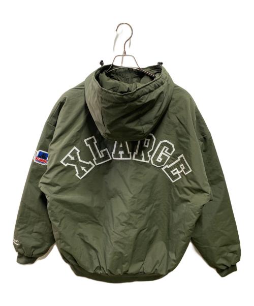 X-LARGE（エクストララージ）X-LARGE (エクストララージ) NYLON PUFFER JACKE グリーン サイズ:XLの古着・服飾アイテム