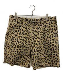Dickies×WACKO MARIA（ディッキーズ×ワコマリア）の古着「25SS PLEATED SHORT TROUSERS BEIGE プリーテッドショートトラウザーズ レオパード 25SS-WMP-DC03」｜ブラウン
