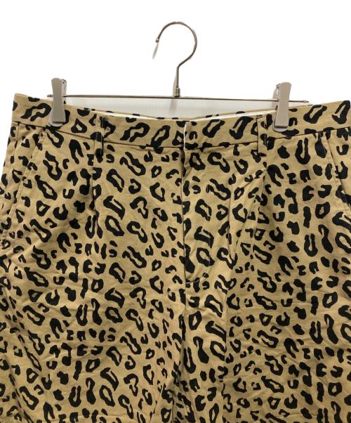 Dickies（ディッキーズ）Dickies (ディッキーズ) WACKO MARIA (ワコマリア) 25SS PLEATED SHORT TROUSERS BEIGE プリーテッドショートトラウザーズ レオパード 25SS-WMP-DC03 ブラウン サイズ:ＸＬの古着・服飾アイテム