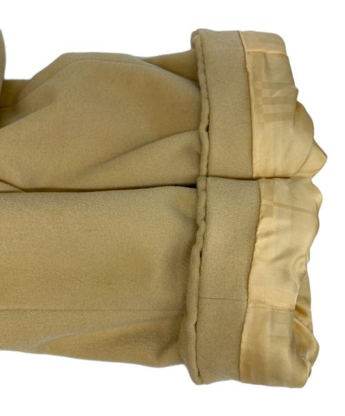 Burberry's（バーバリー）Burberry's (バーバリーズ) アンゴラ混ステンカラーコート イエロー サイズ:38の古着・服飾アイテム