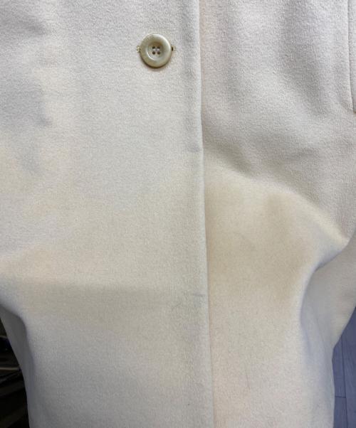 Burberry's（バーバリー）Burberry's (バーバリーズ) アンゴラ混ステンカラーコート イエロー サイズ:38の古着・服飾アイテム