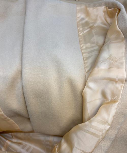 Burberry's（バーバリー）Burberry's (バーバリーズ) アンゴラ混ステンカラーコート イエロー サイズ:38の古着・服飾アイテム