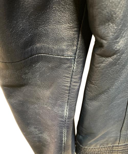 BURBERRY BLACK LABEL（バーバリーブラックレーベル）BURBERRY BLACK LABEL (バーバリーブラックレーベル) ラムレザージャケット ブルー サイズ:Ｍの古着・服飾アイテム