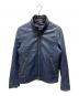 BURBERRY BLACK LABEL（バーバリーブラックレーベル）の古着「ラムレザージャケット」｜ブルー