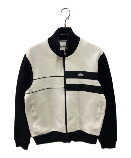 LACOSTE（ラコステ）LACOSTE (ラコステ) アシンメトリートラックジャケット ホワイト×ブラック サイズ:Ｌの古着・服飾アイテム