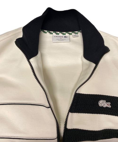 LACOSTE（ラコステ）LACOSTE (ラコステ) アシンメトリートラックジャケット ホワイト×ブラック サイズ:Ｌの古着・服飾アイテム