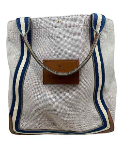 ANYA HINDMARCH（アニヤ・ハインドマーチ）ANYA HINDMARCH (アニヤ・ハインドマーチ) トートバッグ グレーの古着・服飾アイテム